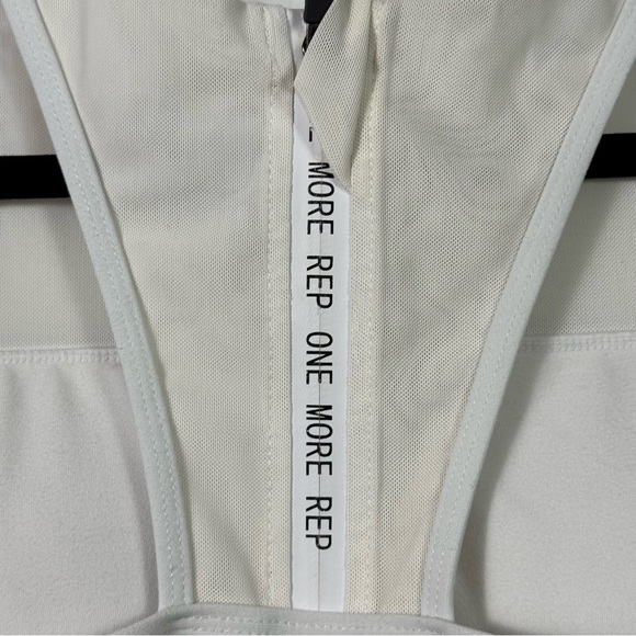 Zyia White Compression Sports Bra with Mesh Panel Womens Size S - Picture 4 of 7